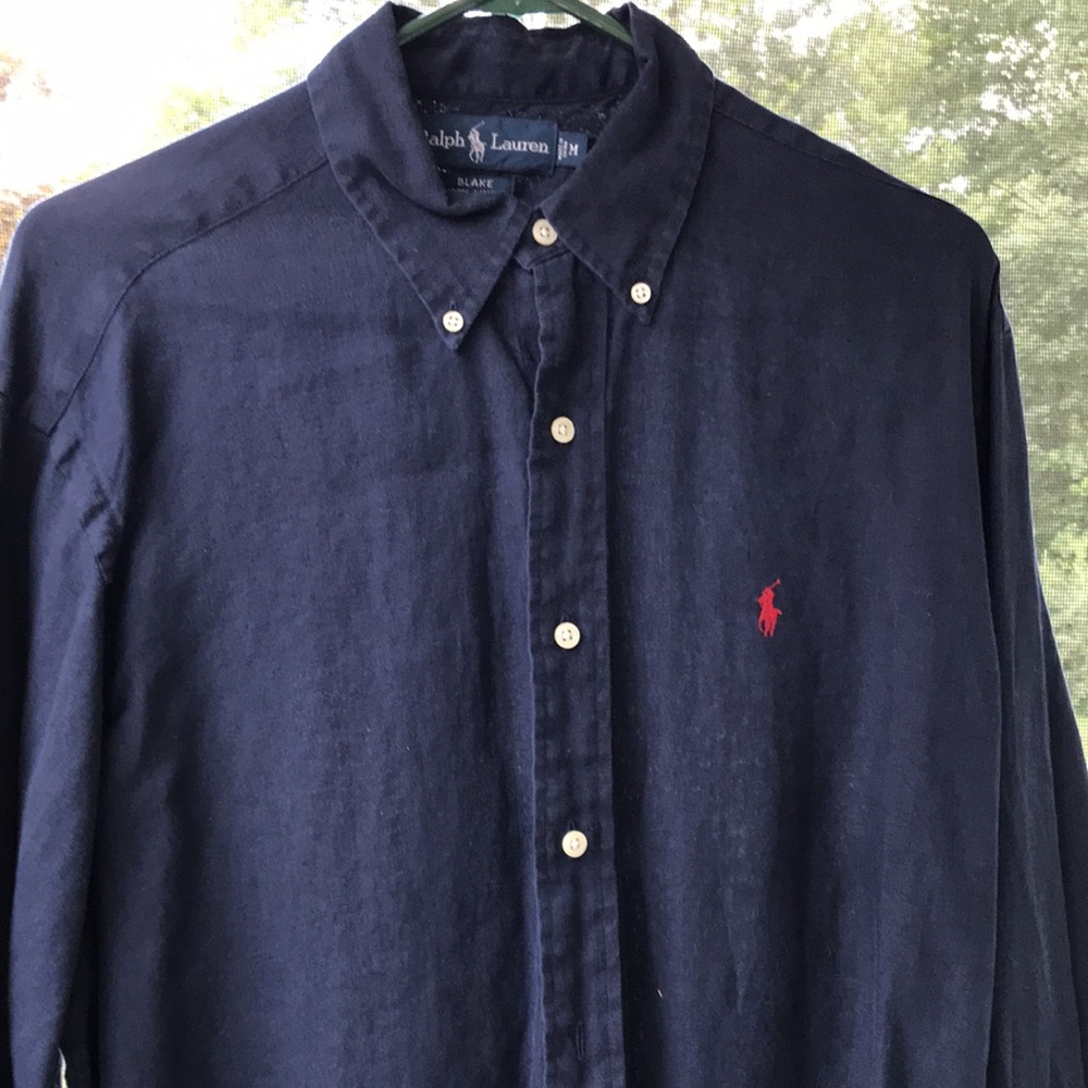 Polo by Ralph Lauren Men's Navy Blue Shirt